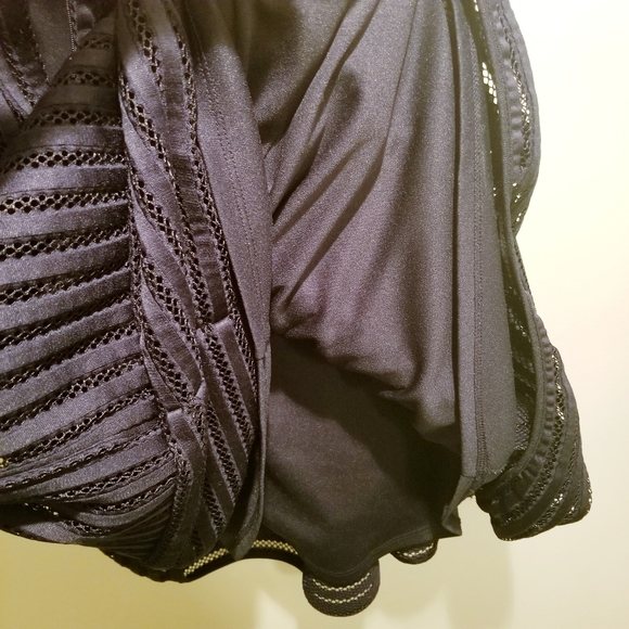 Faith and Joy | Navy Blue Bubble A-line Skirt - Picture 6 of 7